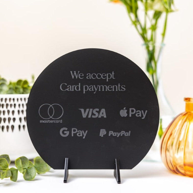 Card Payment Retail Counter Sign