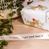 Personalised Secret Santa Gift Wrapping Ribbon