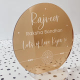Raksha Bandhan Gold Mirror Keepsake Decoration