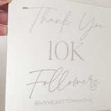 Thank you for 10k Instagram Followers Sign