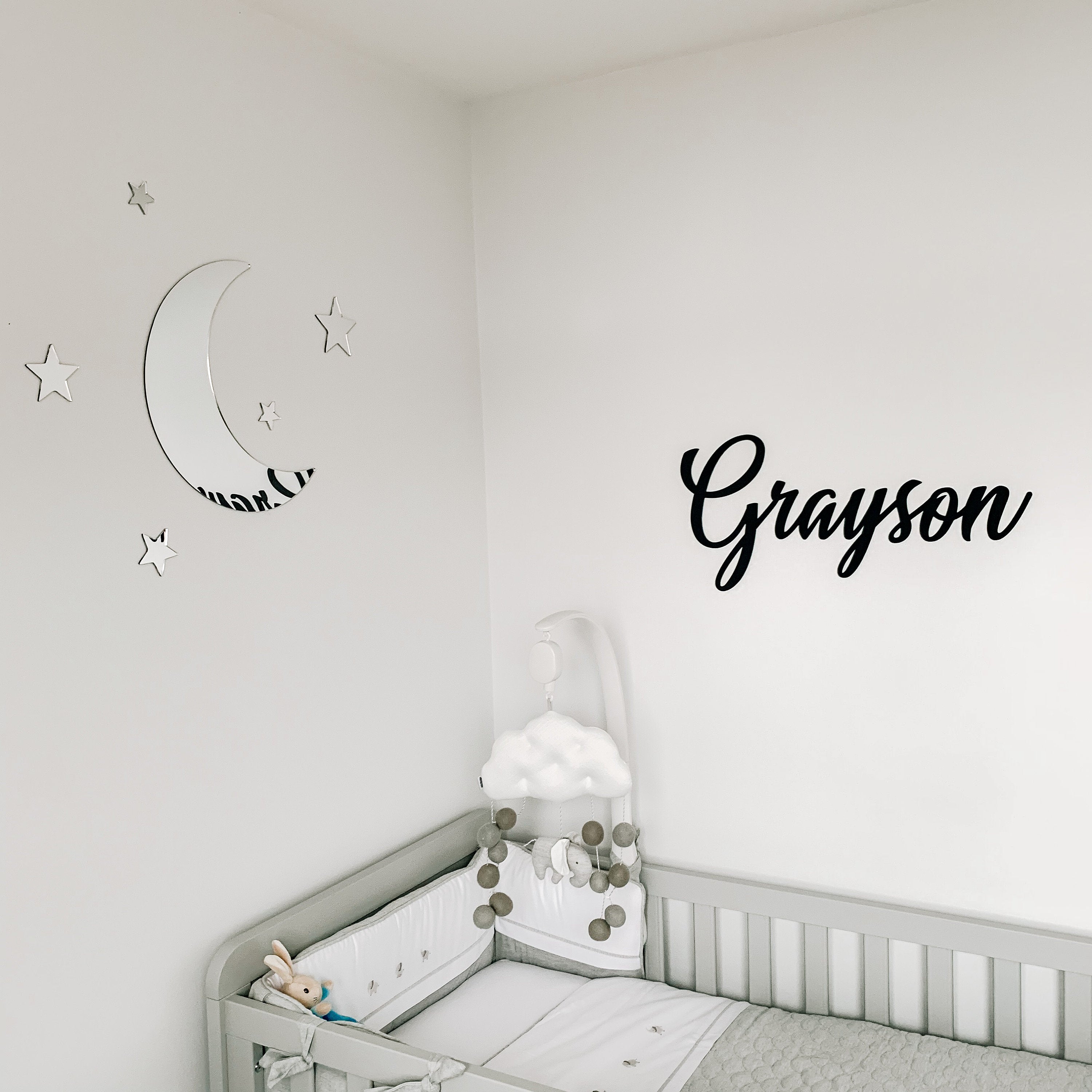 Baby's Bedroom Moon & Star Sign