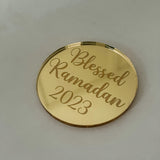 Gold Mirror Blessed Ramadan Tags