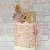 Birthday Numbers Mirror Cake Charm, Cupcake Toppers