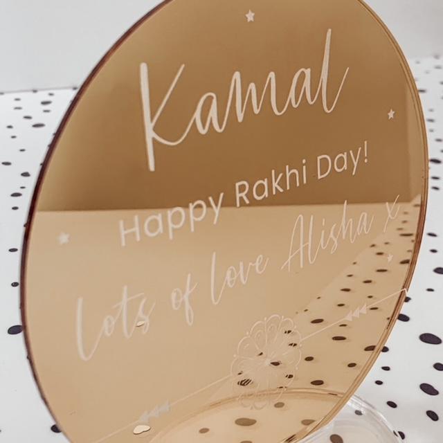 Raksha Bandhan Gold Mirror Keepsake